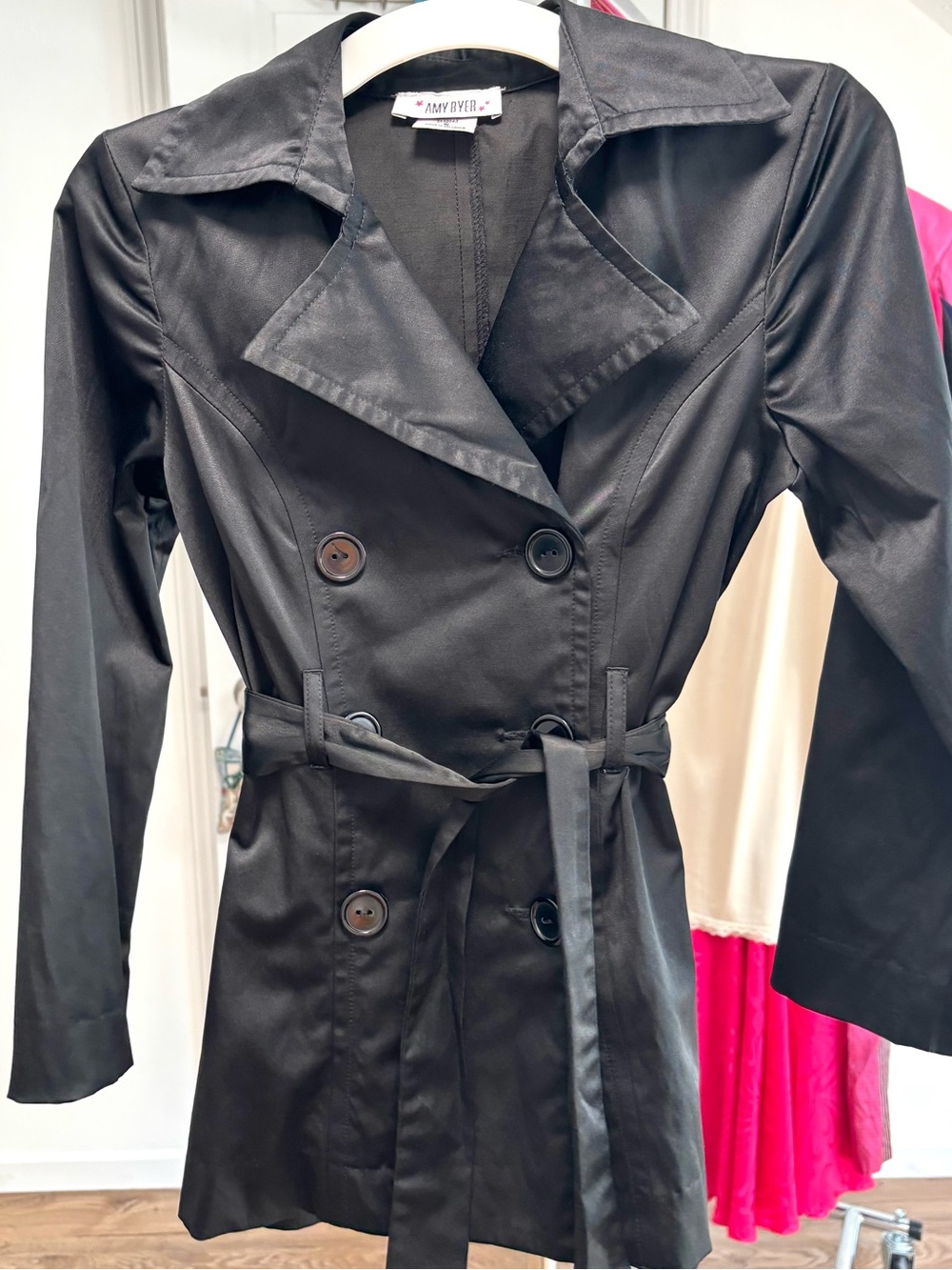y2k Amy Byer double breasted, shiny shirt jacket. Size junior's small